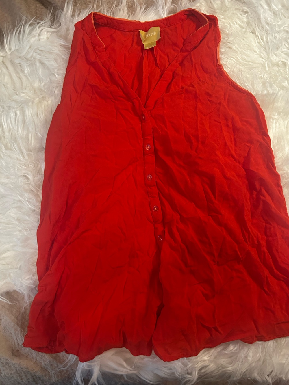 Maeve Anthropologie Button Up Flowy Tank Top
